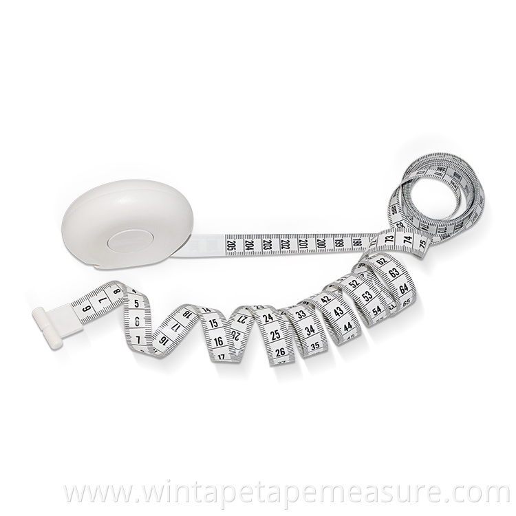 Wholesale Promotional Small 2m Meter Soft Vinyl PVC Fiberglass Retractable Waist Body Measuring Tape